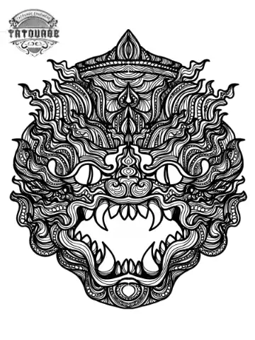 Tatouage éphémère dragon thaïlandais