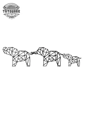 Tatouage éphémère éléphant 3