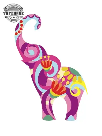 Tatouage éphémère éléphant femme