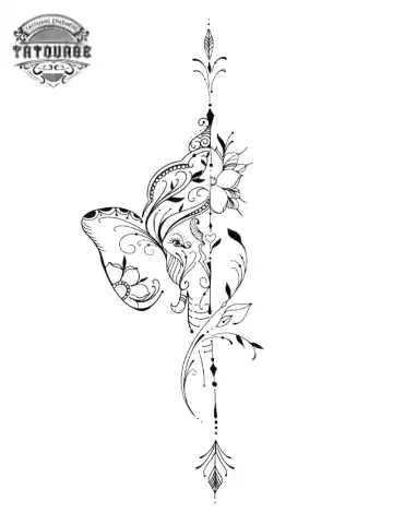 tatouage ephemere elephant fin Tatouage éphémère éléphant fin
