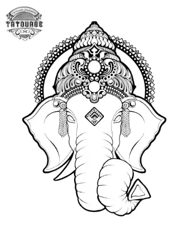 tatouage ephemere elephant hindou Tatouage éphémère éléphant hindou