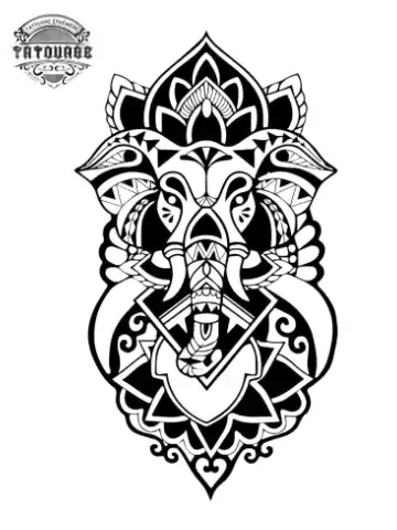 tatouage ephemere elephant manchette Tatouage éphémère éléphant manchette