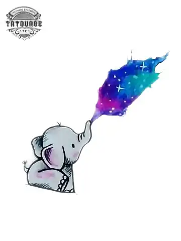 tatouage ephemere elephant mignon Tatouage éphémère éléphant mignon