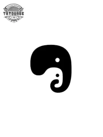 tatouage ephemere elephant minimaliste Tatouage éphémère éléphant minimaliste