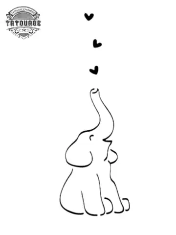 tatouage ephemere elephant petit Tatouage éphémère éléphant petit
