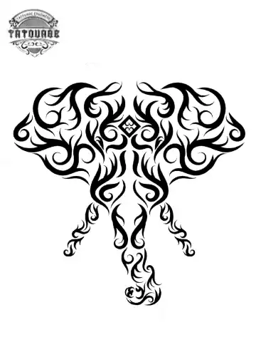 tatouage ephemere elephant tribal Tatouage éphémère éléphant tribal
