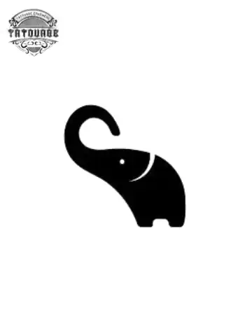tatouage ephemere elephant trompe en l air Tatouage éphémère éléphant trompe en l’air