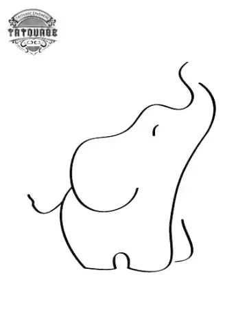 tatouage ephemere elephant un trait Tatouage éphémère éléphant un trait