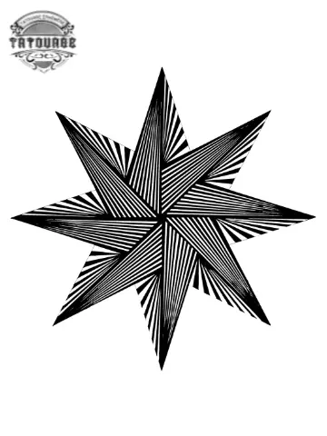 tatouage ephemere etoile 8 branches Tatouage éphémère étoile 8 branches