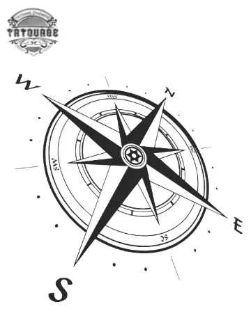 tatouage ephemere etoile boussole Tatouage éphémère étoile boussole