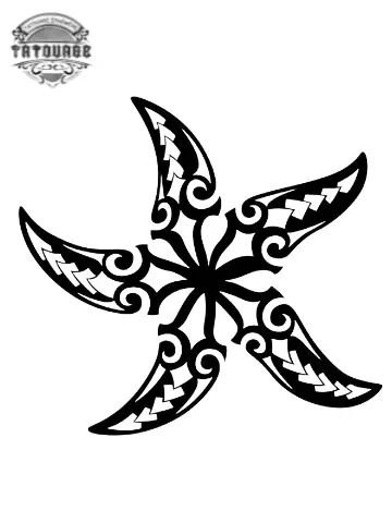 tatouage ephemere etoile de mer polynesienne Tatouage éphémère étoile de mer polynésienne