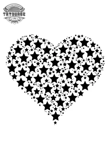 tatouage ephemere etoile et coeur Tatouage éphémère étoile et coeur