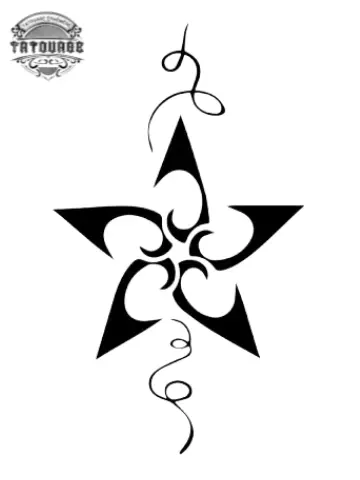 tatouage ephemere etoile et fleur Tatouage éphémère étoile et fleur