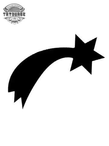 tatouage ephemere etoile filante Tatouage éphémère étoile filante