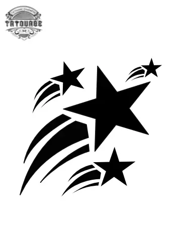 tatouage ephemere etoile filante Tatouage éphémère étoile filante