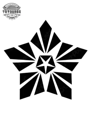 tatouage ephemere etoile geometrique Tatouage éphémère étoile géométrique