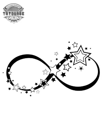 tatouage ephemere etoile infini Tatouage éphémère étoile infini
