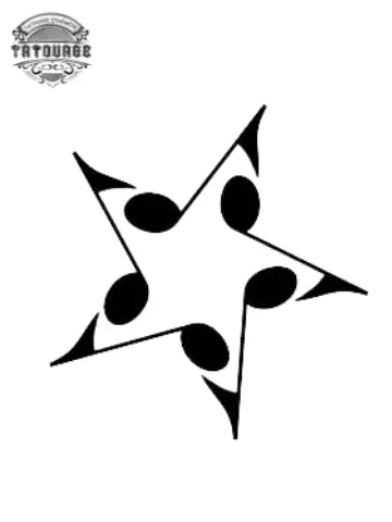 tatouage ephemere etoile note de musique Tatouage éphémère étoile note de musique