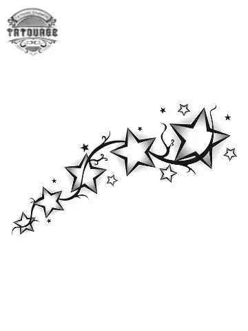 tatouage ephemere etoile ombrage Tatouage éphémère étoile ombrage