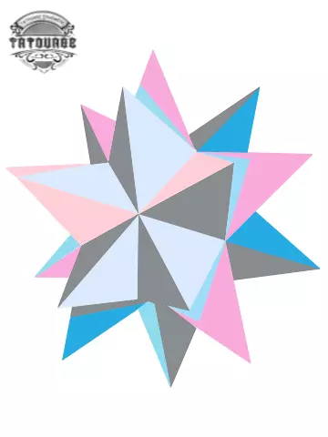 tatouage ephemere etoile origami Tatouage éphémère étoile origami