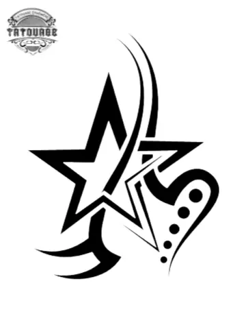 tatouage ephemere etoile original Tatouage éphémère étoile original