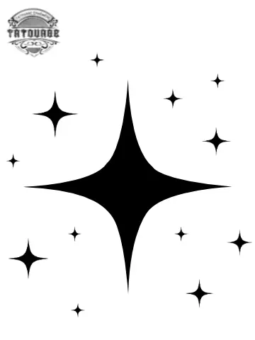 tatouage ephemere etoile qui brille Tatouage éphémère étoile qui brille