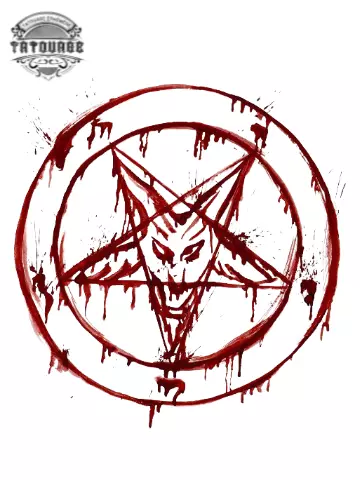 tatouage ephemere etoile satanique Tatouage éphémère étoile satanique