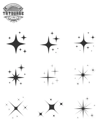 tatouage ephemere etoile scintillante Tatouage éphémère étoile scintillante