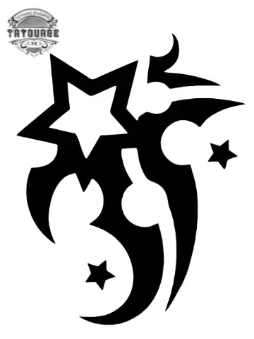 tatouage ephemere etoile tribal Tatouage éphémère étoile tribal