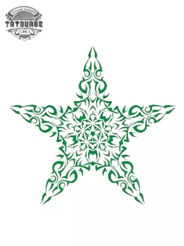 tatouage ephemere etoile verte Tatouage éphémère étoile verte
