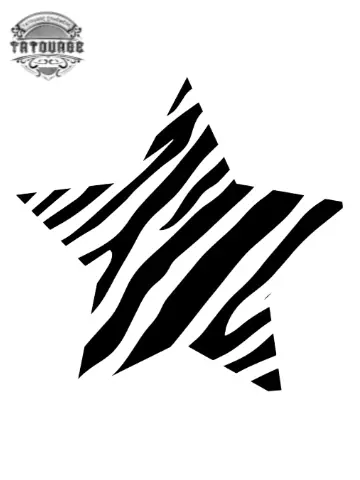tatouage ephemere etoile zebre Tatouage éphémère étoile zèbre