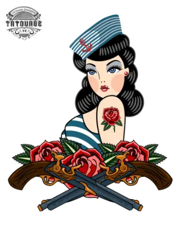 tatouage ephemere femme de marin Tatouage éphémère femme de marin