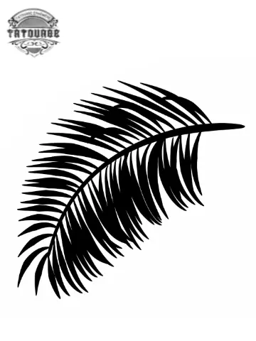 Tatouage éphémère feuille palmier