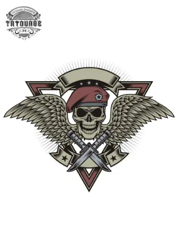 Tatouage éphémère fusilier marin