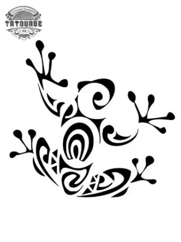 tatouage ephemere grenouille tribal Tatouage éphémère grenouille tribal