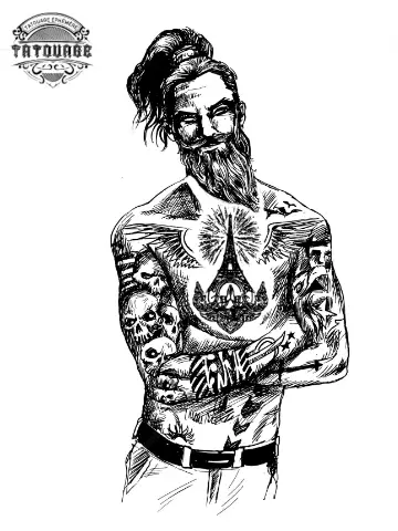 tatouage ephemere hipster paris Tatouage éphémère hipster paris