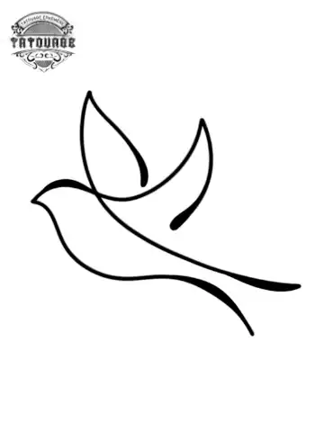 Tatouage éphémère hirondelle minimaliste