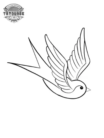 tatouage ephemere hirondelle simple Tatouage éphémère hirondelle simple