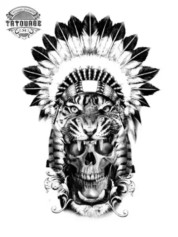 tatouage ephemere indien tigre Tatouage éphémère indien tigre