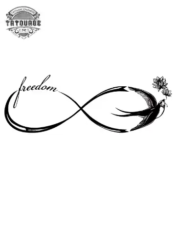 tatouage ephemere infini hirondelle Tatouage éphémère infini hirondelle
