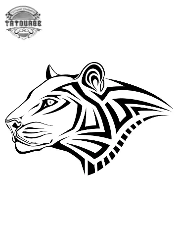 tatouage ephemere jaguar tribal Tatouage éphémère jaguar tribal