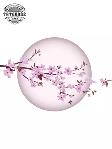 Tatouage éphémère japonais fleur de cerisier