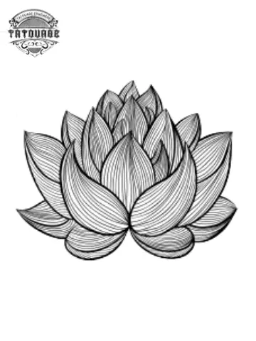 Tatouage éphémère japonais fleur de lotus