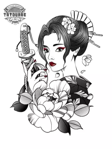 tatouage ephemere japonais fleur Tatouage éphémère japonais fleur