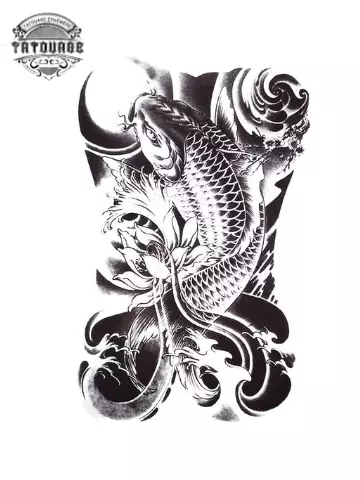 tatouage ephemere japonais manchette Tatouage éphémère japonais manchette