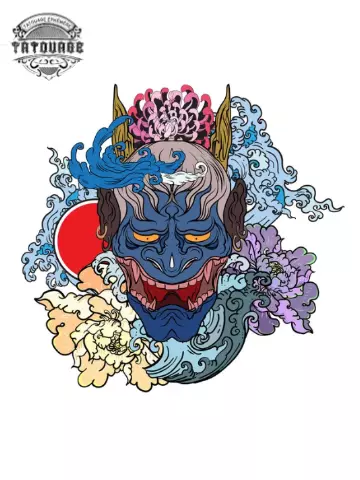 Tatouage éphémère japonais oni