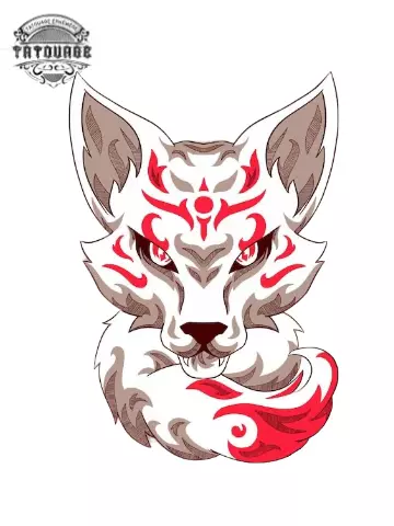 tatouage ephemere japonais renard Tatouage éphémère japonais renard