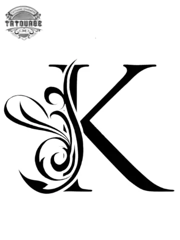 tatouage ephemere lettre k tribal Tatouage éphémère lettre k tribal