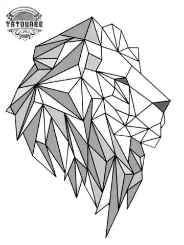 tatouage ephemere lion 3d Tatouage éphémère lion 3d