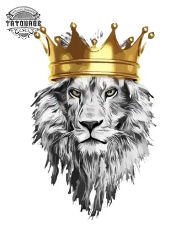tatouage ephemere lion couronne Tatouage éphémère lion couronne